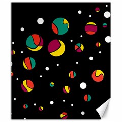 Colorful Dots Canvas 20  X 24   by Valentinaart