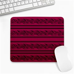 Red Barbwire Pattern Large Mousepads by Valentinaart