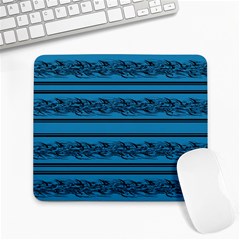 Blue Barbwire Large Mousepads by Valentinaart