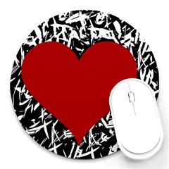 Red Valentine Round Mousepads by Valentinaart