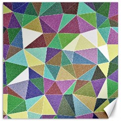 Colorful Triangles, Pencil Drawing Art Canvas 12  X 12   by picsaspassion