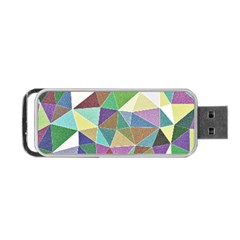 Colorful Triangles, Pencil Drawing Art Portable Usb Flash (two Sides) by picsaspassion