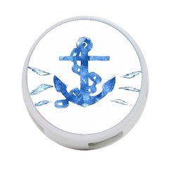 Anchor Aquarel Painting Art, Soft Blue 4-port Usb Hub (one Side) by picsaspassion