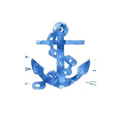 Anchor Aquarel Painting Art, Soft Blue Shower Curtain 48  X 72  (small)  by picsaspassion