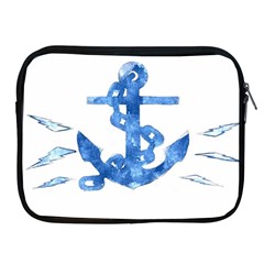 Anchor Aquarel Painting Art, Soft Blue Apple Ipad 2/3/4 Zipper Cases by picsaspassion