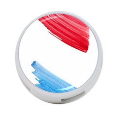 Tricolor Banner Watercolor Painting, Red Blue White 4-port Usb Hub (one Side) by picsaspassion