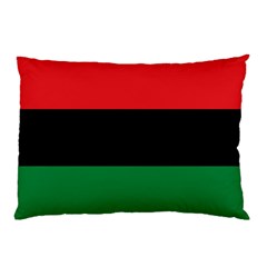 Pan African Unia Flag Colors Red Black Green Horizontal Stripes Pillow Case (two Sides) by yoursparklingshop