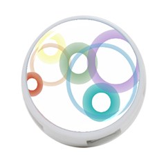 Rainbow Colors Circles 4-port Usb Hub (one Side) by picsaspassion