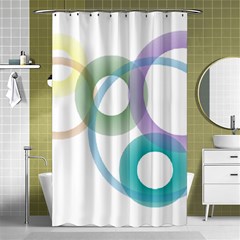 Rainbow Colors Circles Shower Curtain 48  X 72  (small)  by picsaspassion