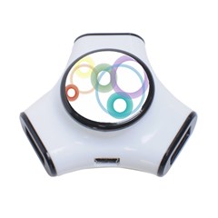 Rainbow Colors Circles 3-port Usb Hub by picsaspassion