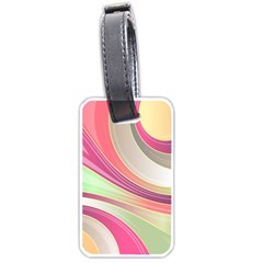 Abstract Colorful Background Wavy Luggage Tags (one Side)  by Amaryn4rt