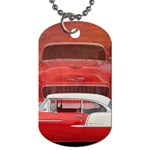 Classic Car Chevy Bel Air Dodge Red White Vintage Photography Dog Tag (One Side) Front