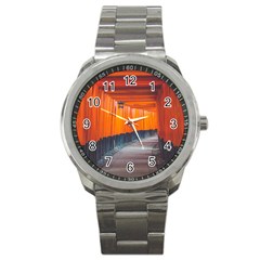 Architecture Art Bright Color Sport Metal Watch by Amaryn4rt