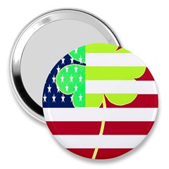 Usa Ireland American Flag Shamrock Irish Funny St Patrick Country Flag  3  Handbag Mirrors by yoursparklingshop