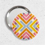 Line Pattern Cross Print Repeat 2.25  Handbag Mirrors Front