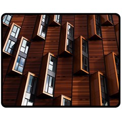 Abstract Architecture Building Business Fleece Blanket (medium)  by Amaryn4rt