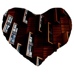 Abstract Architecture Building Business Large 19  Premium Heart Shape Cushions by Amaryn4rt