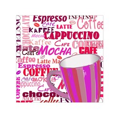 Coffee Cup Lettering Coffee Cup Small Satin Scarf (square) by Amaryn4rt