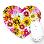 Flowers Blossom Bloom Nature Plant Heart Mousepads Front