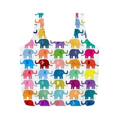 Lovely Colorful Mini Elephant Full Print Recycle Bags (m)  by Brittlevirginclothing