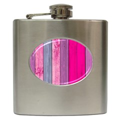 Pink Wood Hip Flask (6 Oz) by Brittlevirginclothing