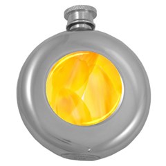 Yellow Pattern Painting Round Hip Flask (5 Oz) by Amaryn4rt