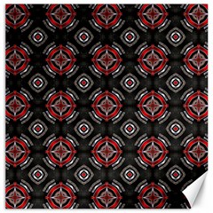 Abstract Black And Red Pattern Canvas 20  X 20   by Amaryn4rt