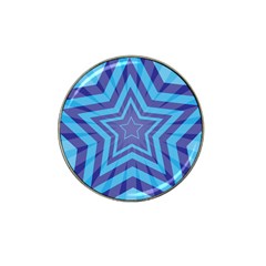 Abstract Starburst Blue Star Hat Clip Ball Marker by Amaryn4rt