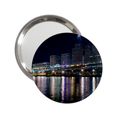 Cleveland Building City By Night 2 25  Handbag Mirrors by Amaryn4rt