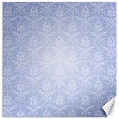 Damask Pattern Wallpaper Blue Canvas 12  X 12   by Amaryn4rt