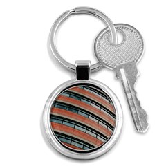 Architecture Building Glass Pattern Key Chains (round)  by Amaryn4rt