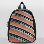 Architecture Building Glass Pattern School Bags (Small)  Front