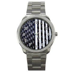 Architecture Building Pattern Sport Metal Watch by Amaryn4rt