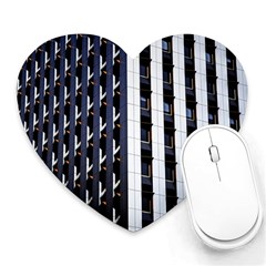 Architecture Building Pattern Heart Mousepads by Amaryn4rt