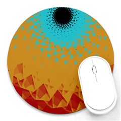 Bluesunfractal Round Mousepads by digitaldivadesigns