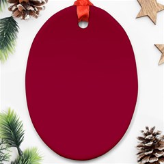 Deep Red Oval Ornament (two Sides) by Valentinaart