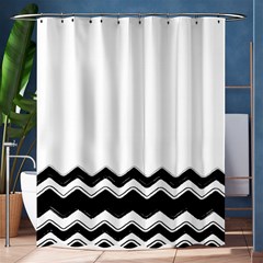 Chevrons Black Pattern Background Shower Curtain 60  X 72  (medium)  by Nexatart