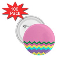 Easter Chevron Pattern Stripes 1 75  Buttons (100 Pack)  by Nexatart