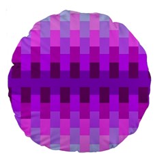 Geometric Cubes Pink Purple Blue Large 18  Premium Round Cushions by Nexatart