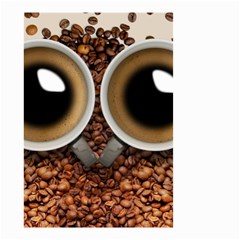 Owl Coffee Art Small Garden Flag (two Sides) by Nexatart