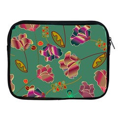 Flowers Pattern Apple Ipad 2/3/4 Zipper Cases by Nexatart