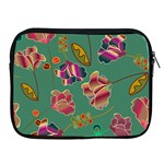 Flowers Pattern Apple iPad 2/3/4 Zipper Cases Front