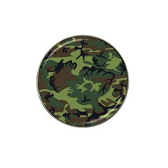 Camouflage Green Brown Black Hat Clip Ball Marker by Nexatart