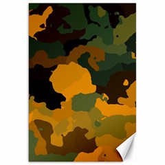 Background For Scrapbooking Or Other Camouflage Patterns Orange And Green Canvas 20  X 30   by Nexatart