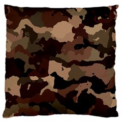 Background For Scrapbooking Or Other Camouflage Patterns Beige And Brown Standard Flano Cushion Case (one Side) by Nexatart