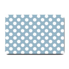 Blue Polkadot Background Small Doormat  by Nexatart