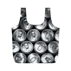 Black And White Doses Cans Fuzzy Drinks Full Print Recycle Bags (m)  by Nexatart