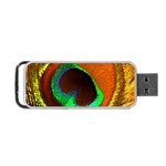 Peacock Feather Eye Portable USB Flash (Two Sides) Back