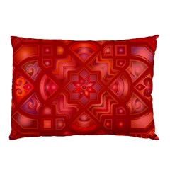 Geometric Line Art Background Pillow Case by Nexatart