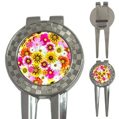 Flowers Blossom Bloom Nature Plant 3-in-1 Golf Divots by Nexatart